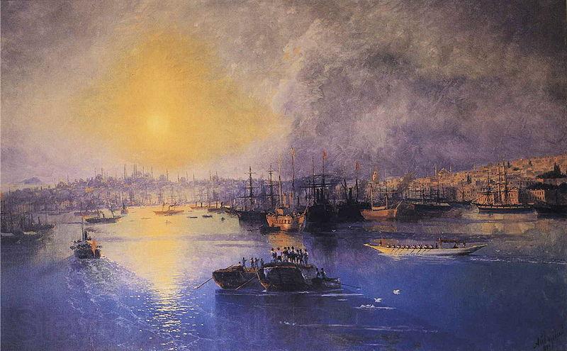 Ivan Aivazovsky Constantinople Sunset Germany oil painting art